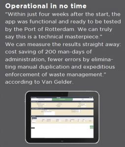 Mobile solution Port of Rotterdam, Quote Ron van Gelder, Client AMCS/GMT and Yonder