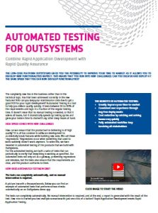 Automated Testing flyer OutSystems1